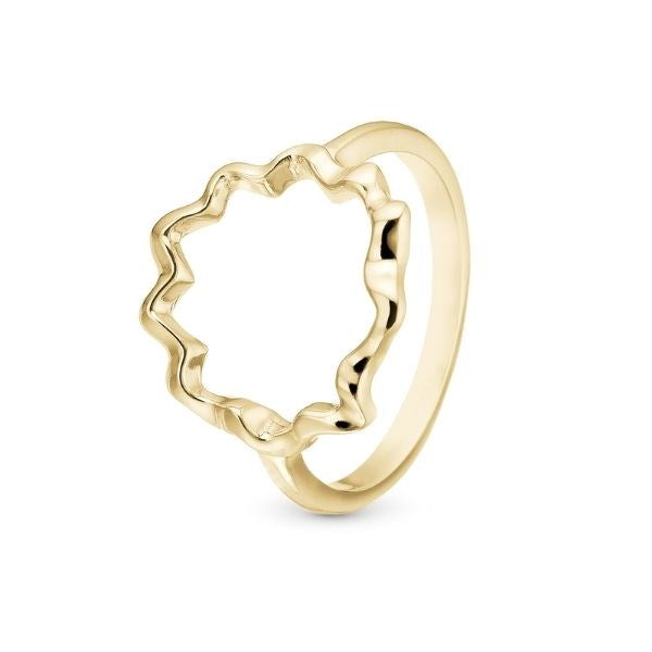 Ocean Waves ring fra Christina i 18 karat forgyldt sølv